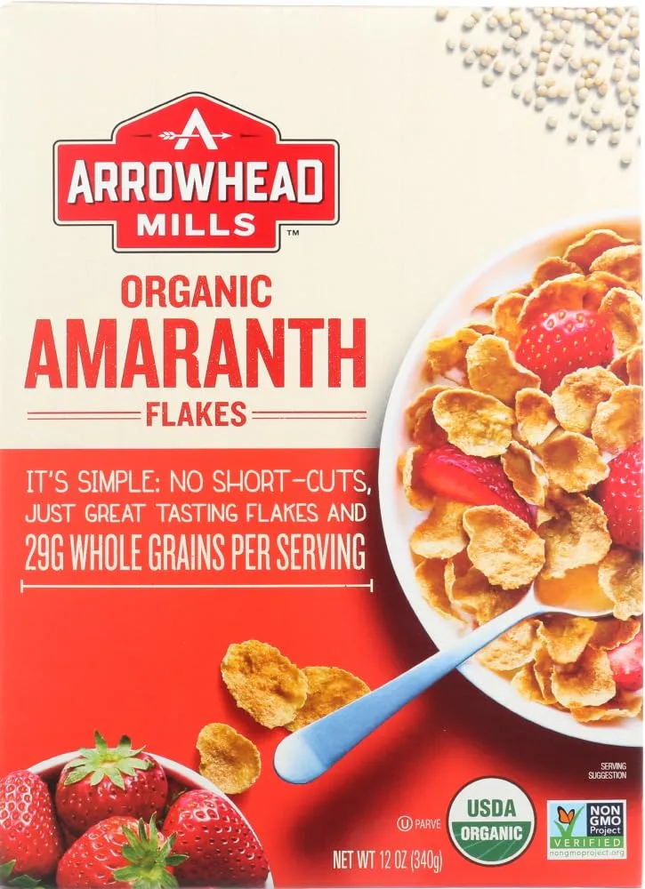 Arrowhead Mills Organic Amaranth Flake Cereal 12 OZ ( pack of 72)