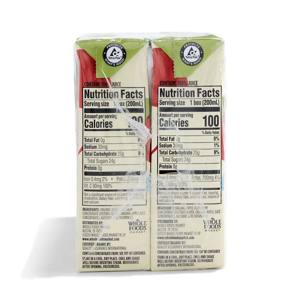 365 by Whole Foods Market, Organic Apple Juice Multipack, 6.75 Fl Oz