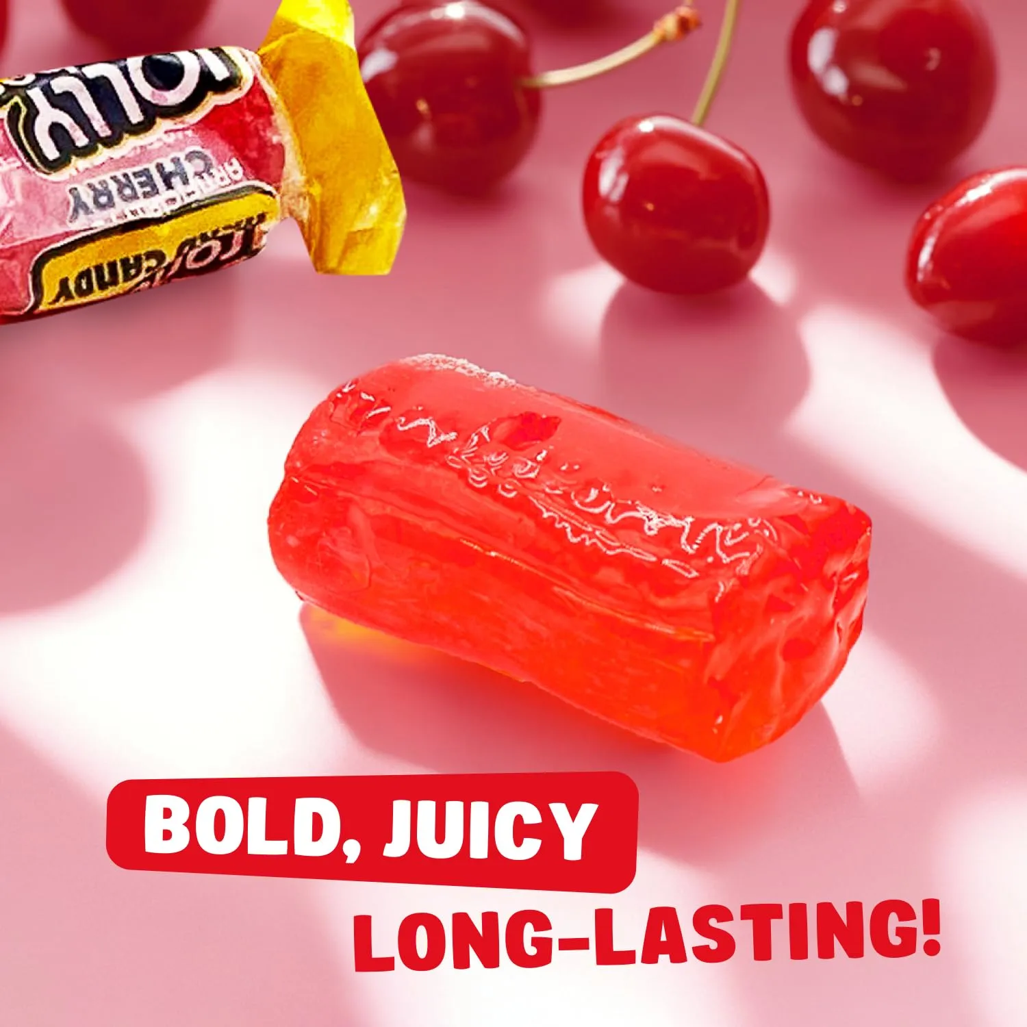 CHERRY JOLLY RANCHER Hard Candy Original Flavor 1 lb – Bulk Bag, Individually Wrapped (74 Pieces)