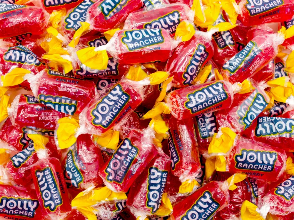 CHERRY JOLLY RANCHER Hard Candy Original Flavor 1 lb – Bulk Bag, Individually Wrapped (74 Pieces)