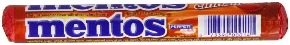 Mentos Cinnamon Candy, 1.32-Ounce Rolls (Pack of 30)