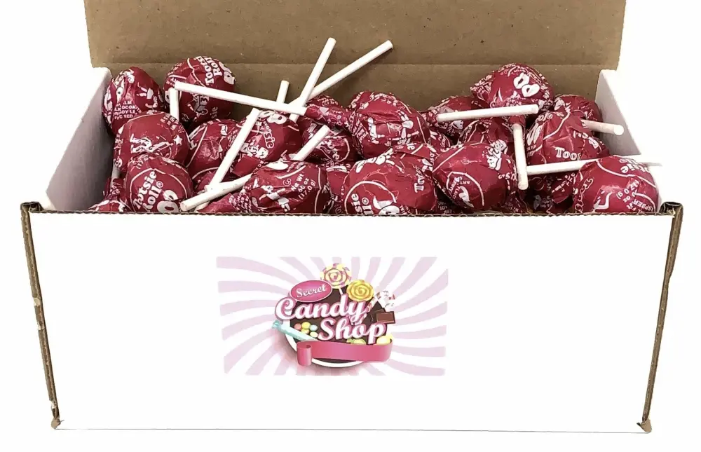 SECRET CANDY SHOP Tootsie Pops Lollipops 40 Lollies in a Box (Raspberry)