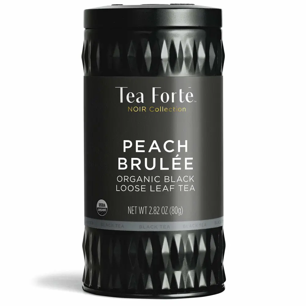 Tea Forte Black Tea, Peach Brulee, Loose Tea Canister