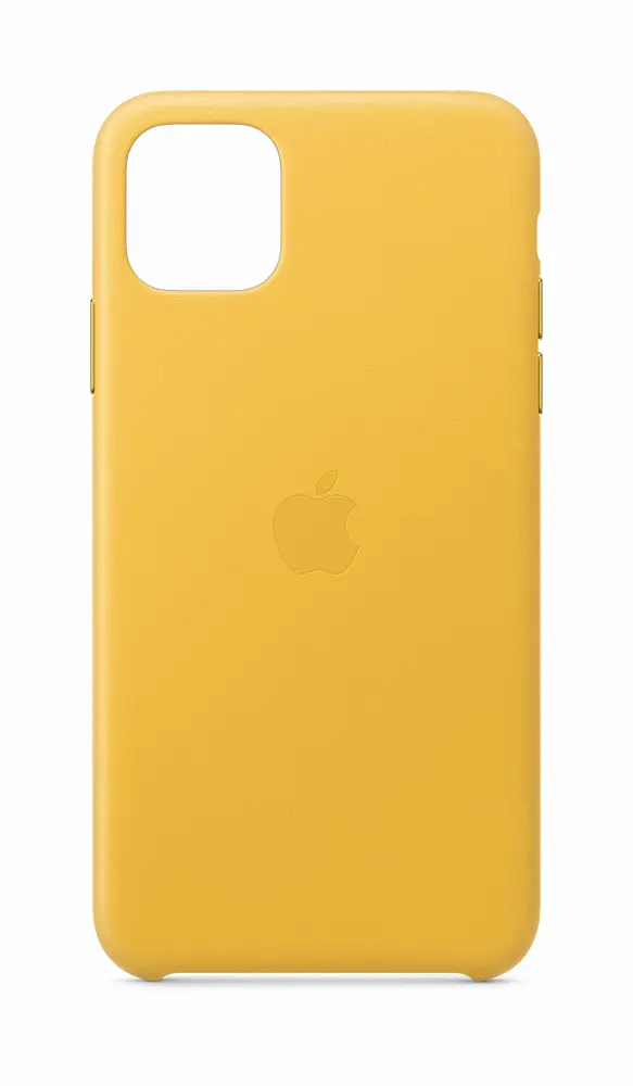 Apple iPhone 11 Pro Max Leather Case - Meyer Lemon, Slim Fit, Wireless Charging Compatible