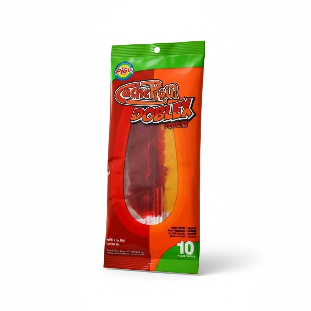 Pigui | Slaps Doblex Picosita Flavor Paletas Mexican Candy (10 Lollipops)