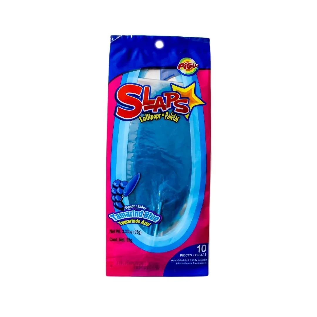 Pigui | Mexican Slaps Lollipop Candy | 50 Pieces - TikTok Inspired Candy (Blue Tamarind)