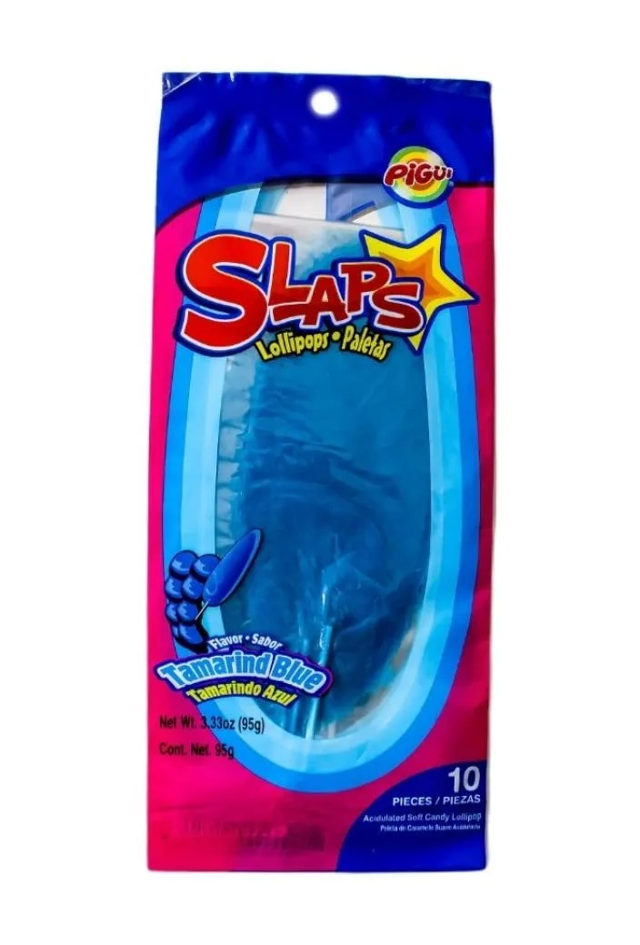 Pigui | Mexican Slaps Lollipop Candy | 50 Pieces - TikTok Inspired Candy (Blue Tamarind)