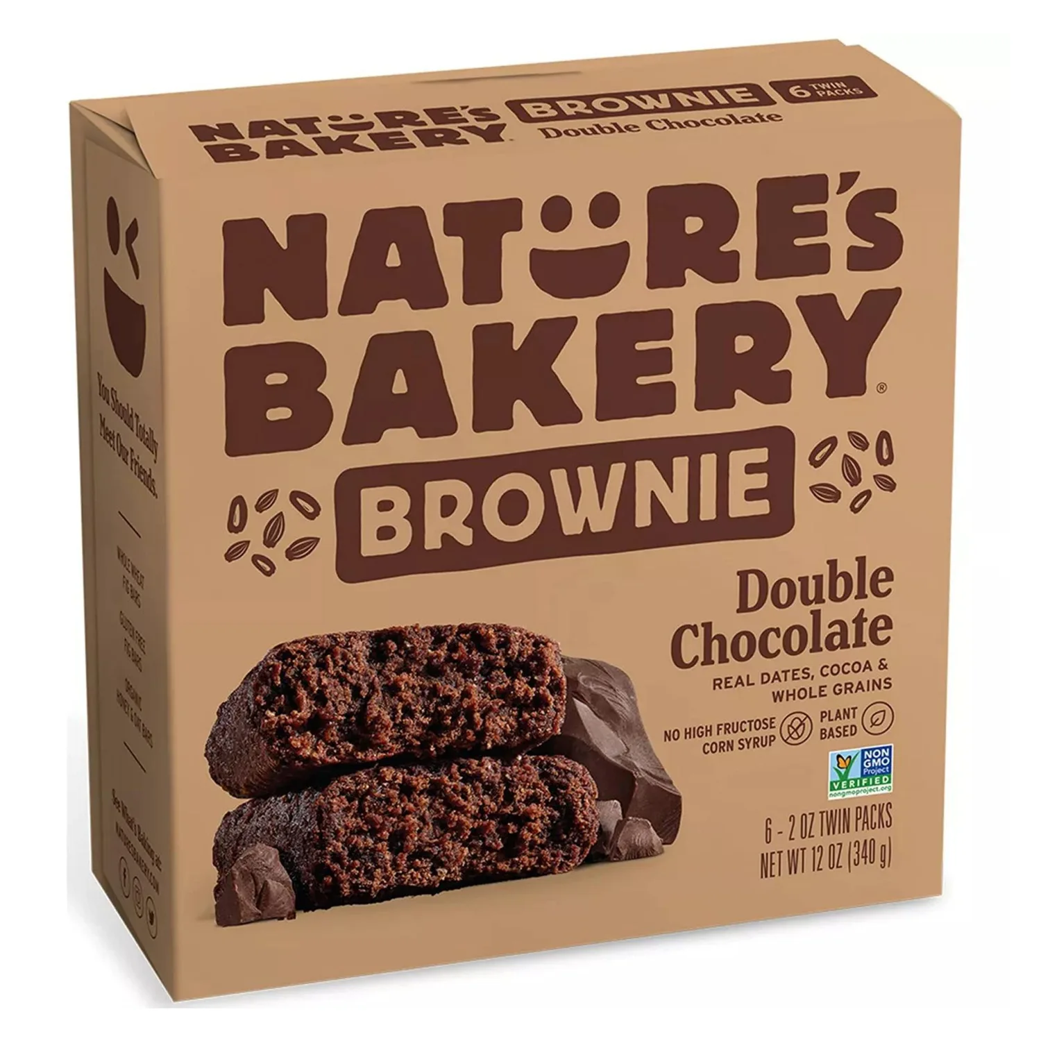 NATURES BAKERY Double Chocolate Brownies, 2 OZ