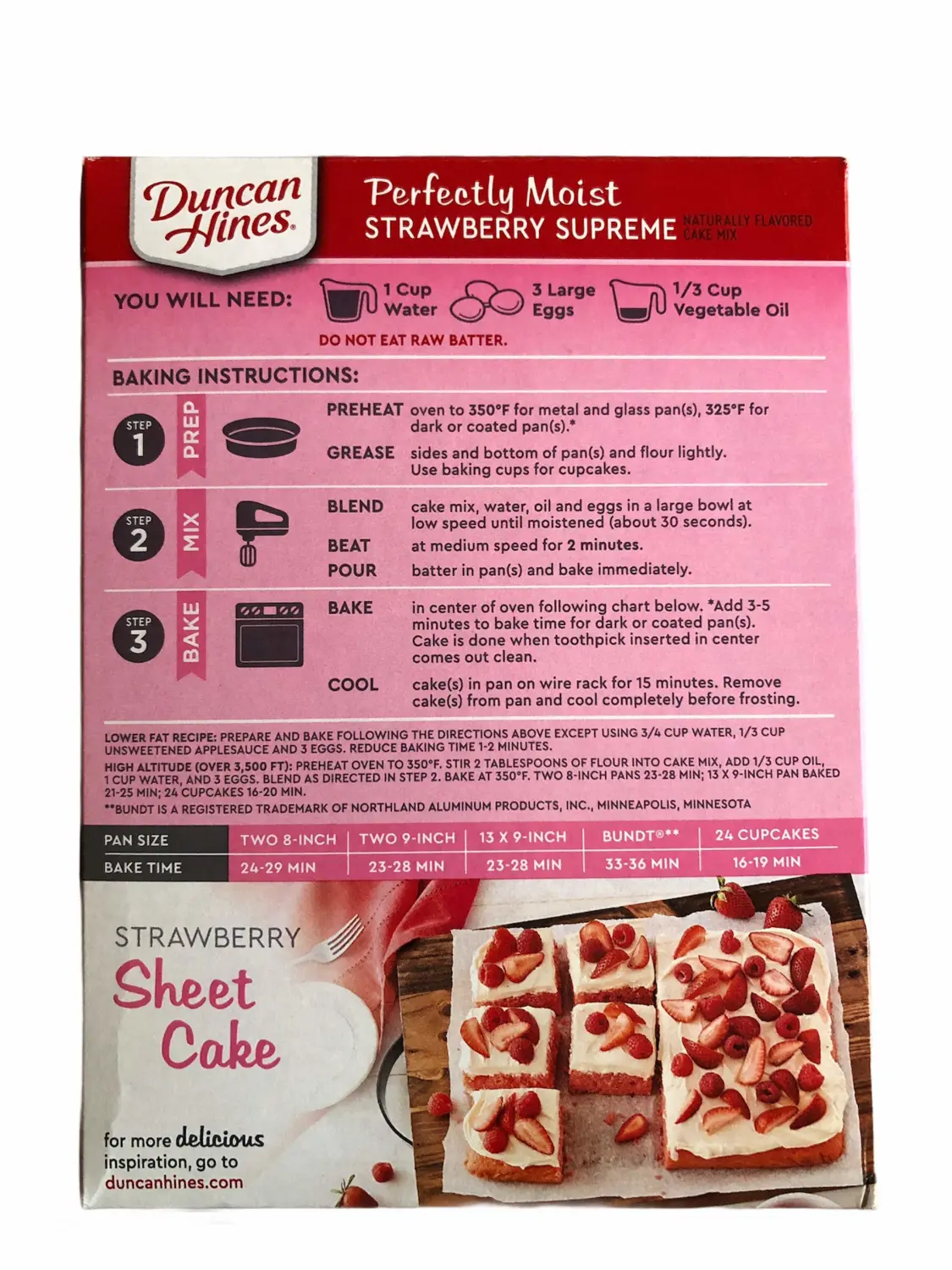 Duncan Hines Signature Moist Cake Mix - Strawberry Supreme - 16.5 oz - 2 Pack