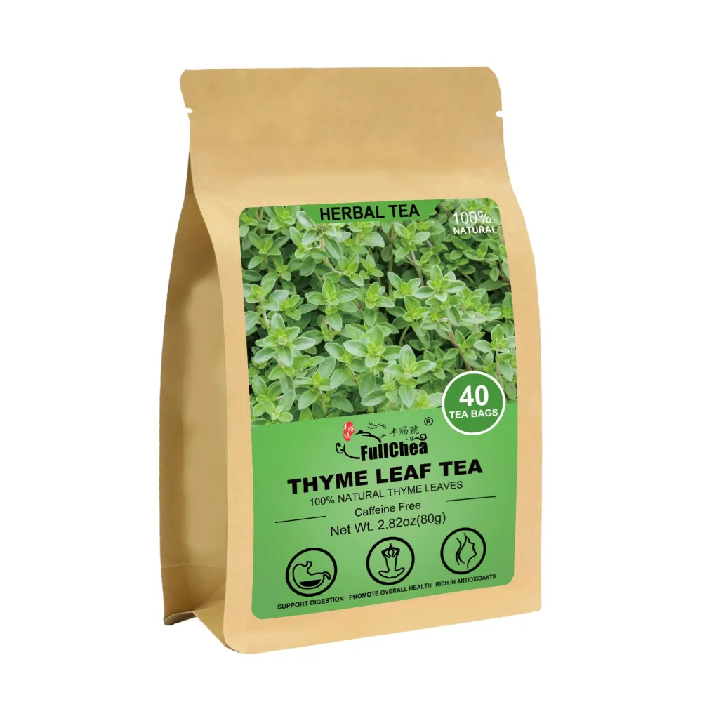 FullChea - Thyme Tea Bags, 40 Teabags - Premium Thyme Leaves - Non-GMO - Caffeine-free, Promote Overall Health, Support Digestion