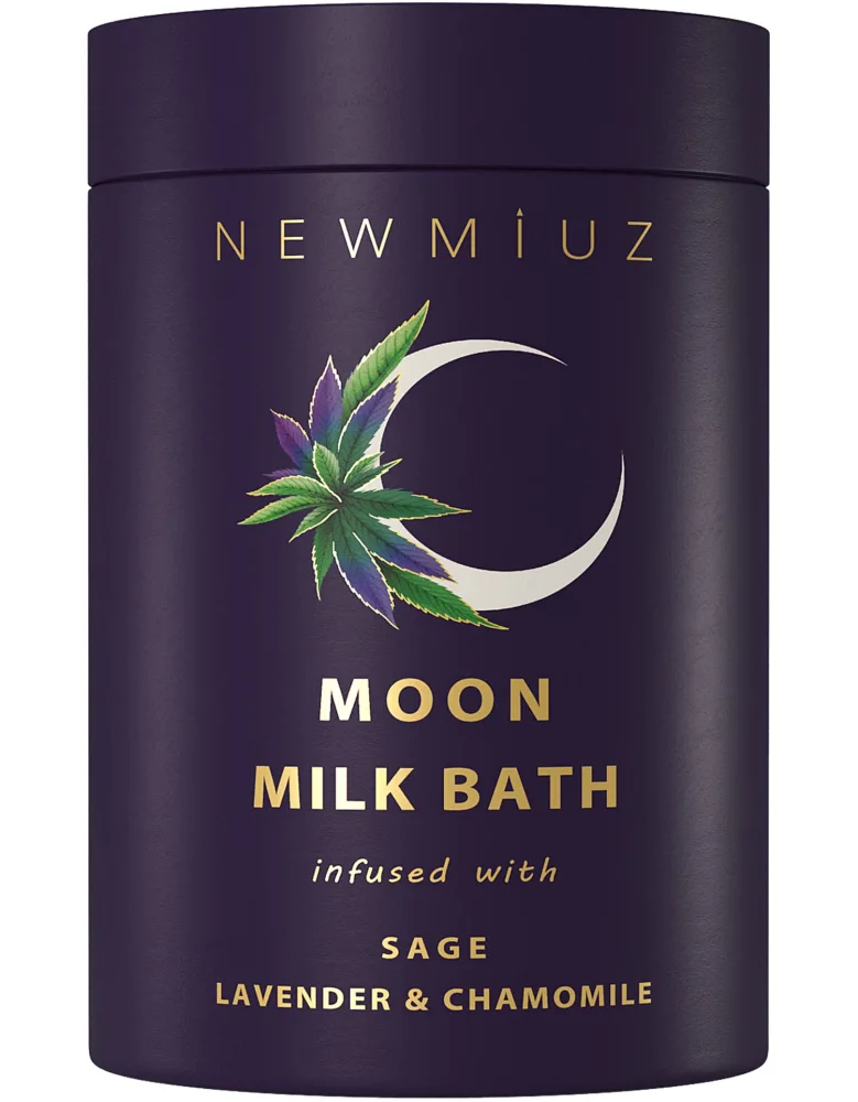 Cleansing Sage Moon Milk Bath Soak - Lavender Chamomile - Moisturize & Soften Skin Spiritual Stress Relief Gifts for Women Destress Luxury Spa Bath Salt Powder Birthday Perfect Stocking Stuffers