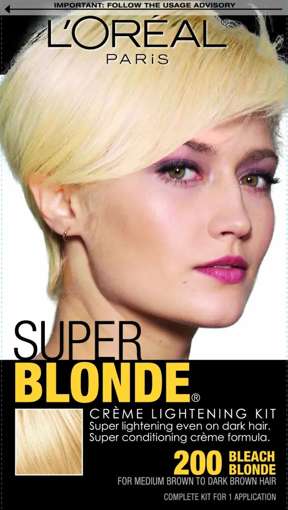 L'Oreal Paris Super Blonde Creme Lightening Kit, 200 Bleach Blonde