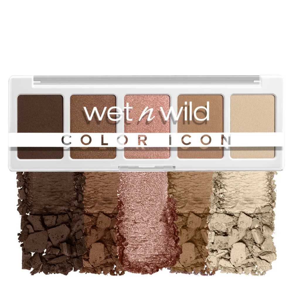 Wet n Wild MegaGlo Blushlighter Blendable Blush & Highlighter Set with Color Icon 5-Pan Eyeshadow Palette Brown Walking On Eggshells