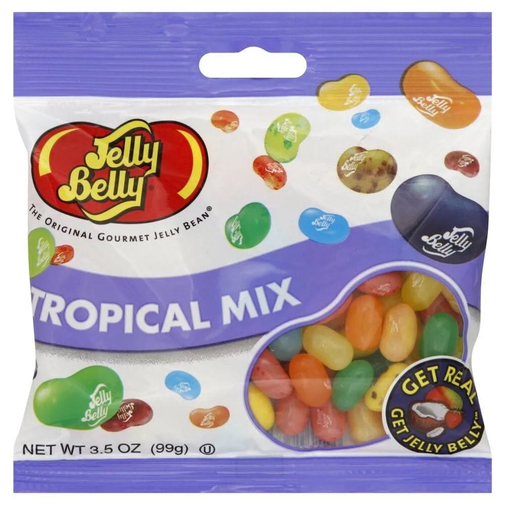 Jelly Belly 66115 3.5 Oz. Jelly Belly® Tropical Mix 1 Bag Case