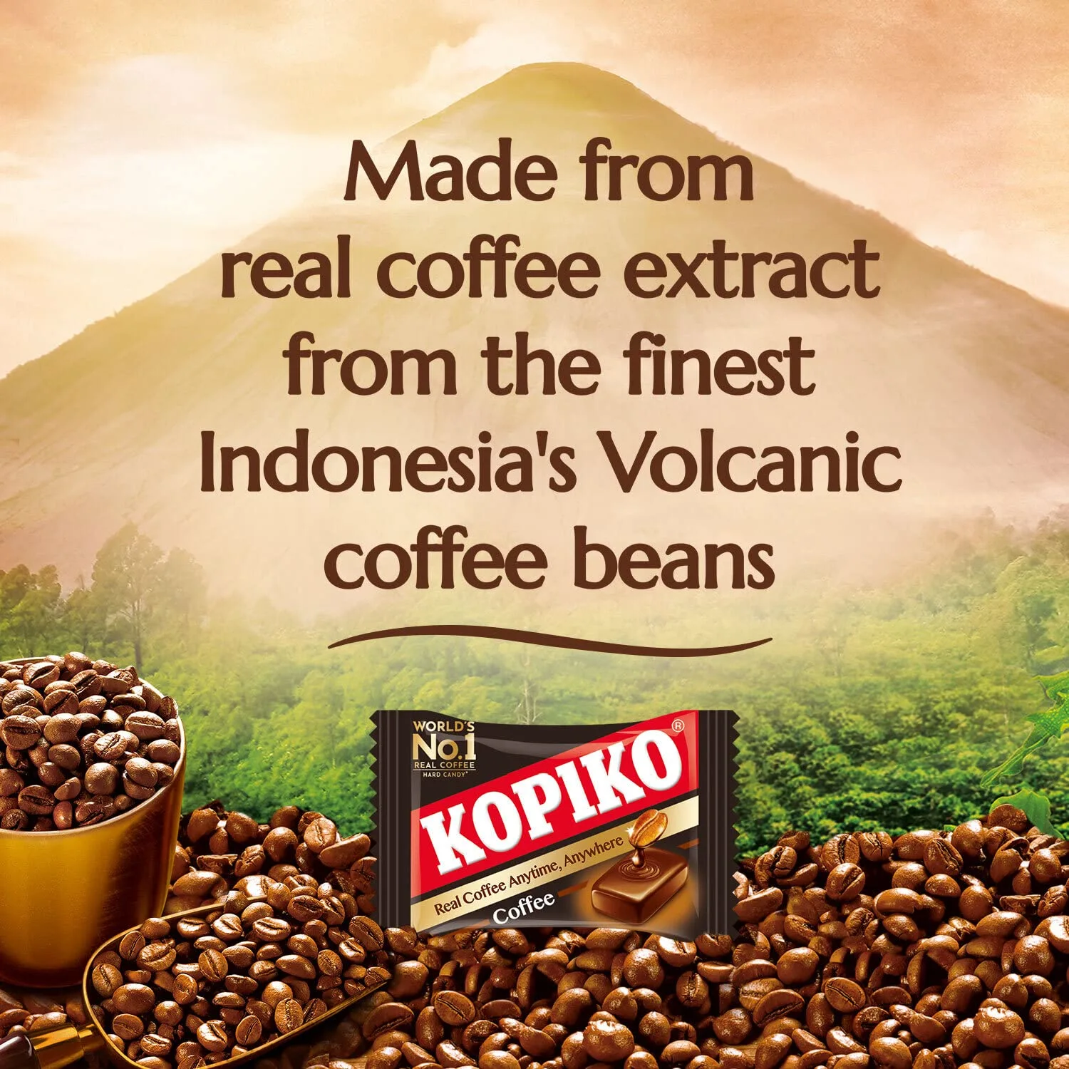 Kopiko Coffee Candy (4.23oz) – Your Take-Out Pocket Coffee for Every Occasion – Hard Candy Made from Indonesia’s Coffee Beans – Contains Real Coffee Extract for Better Taste