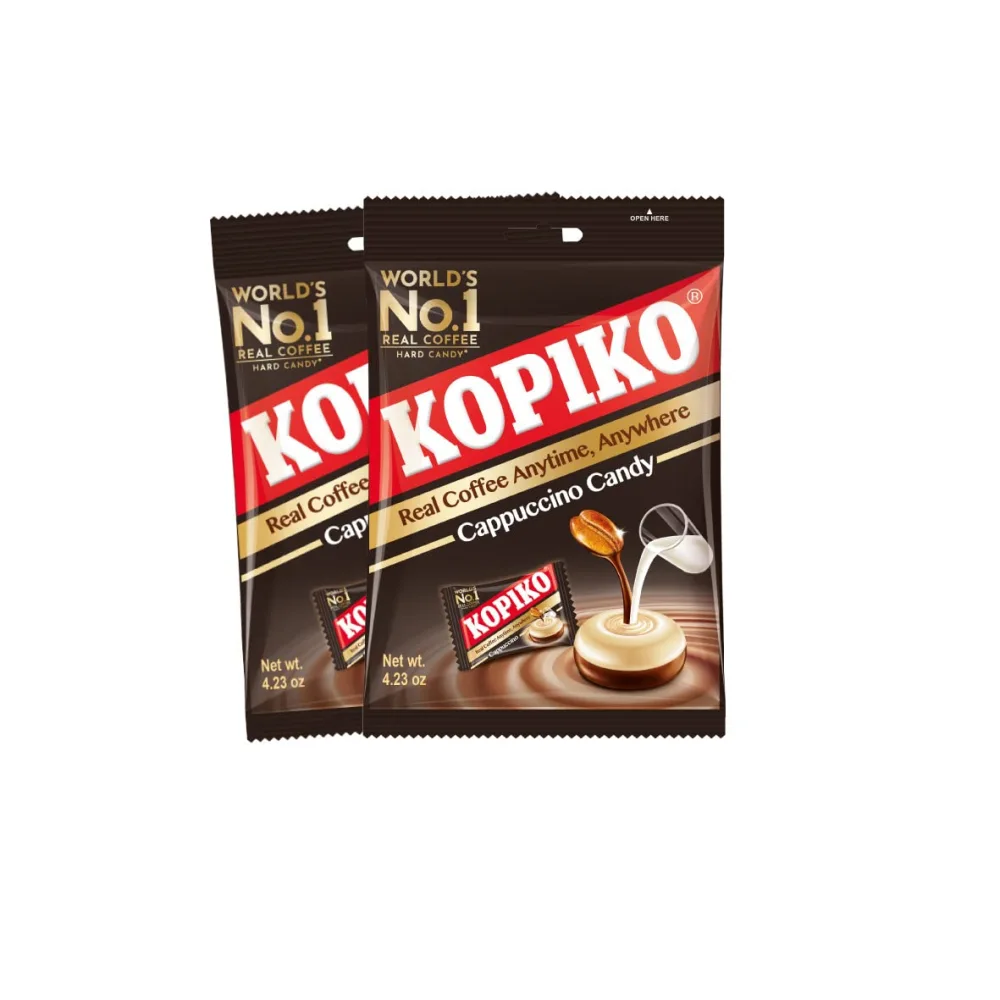 Kopiko Cappuccino Candy (4.23oz) – Your Take-Out Pocket Coffee for Every Occasion – Hard Candy Made from Indonesia’s Coffee Beans – Contains Real Coffee Extract for Better Taste (2-Pack)