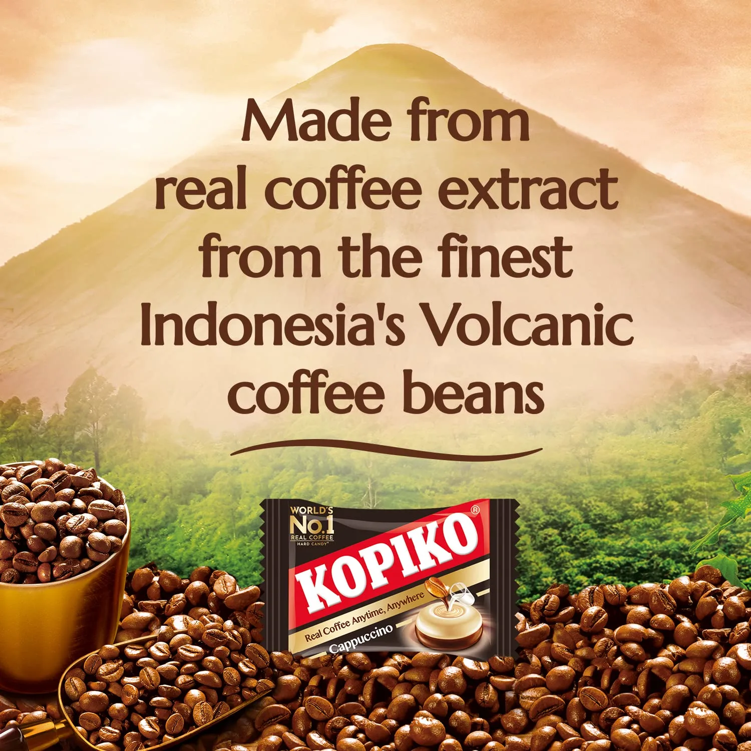 Kopiko Cappuccino Candy (4.23oz) – Your Take-Out Pocket Coffee for Every Occasion – Hard Candy Made from Indonesia’s Coffee Beans – Contains Real Coffee Extract for Better Taste (2-Pack)