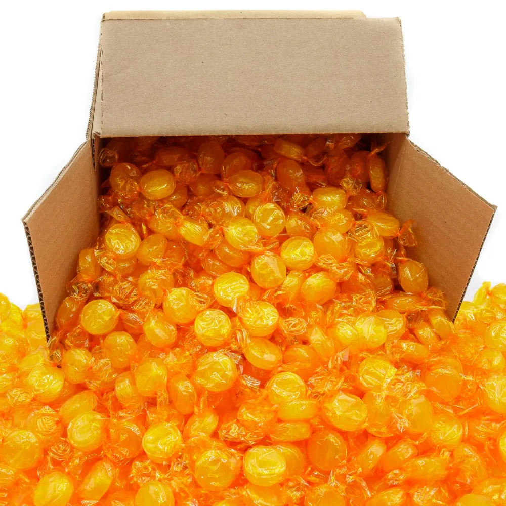 BUTTERSCOTCH Hard Candy 5 lb – Bulk Bag, Individually Wrapped, Sweet Gourmet Candies, Butterscotch Discs, Old Fashioned