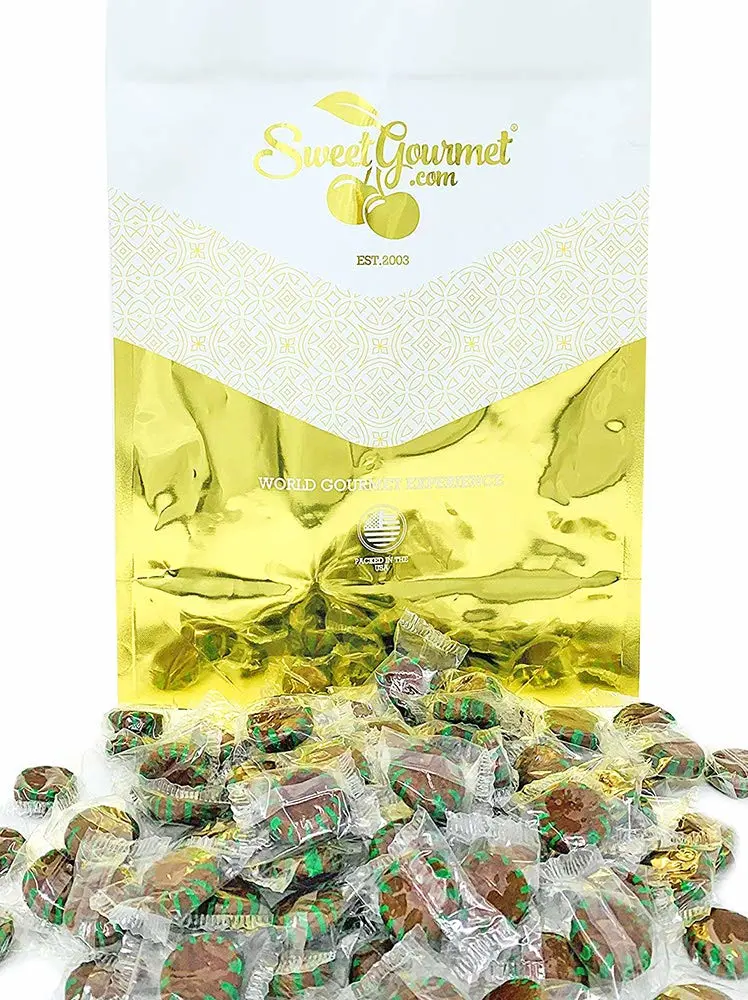 Sunrise Chocolate Mint Starlights | clear wrap bulk hard candy | 4 pounds