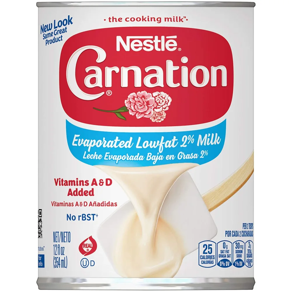 Carnation Evaporated Milk Low Fat, 12 fl oz Cans (Pack of 12)