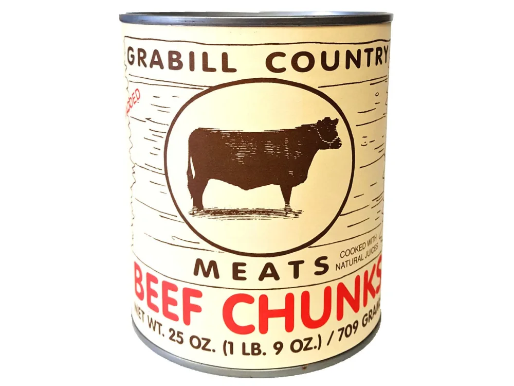 Grabill Country Meats Canned Beef Chunks, Favorite Amish Food, 25 Oz. (Pack of 4)