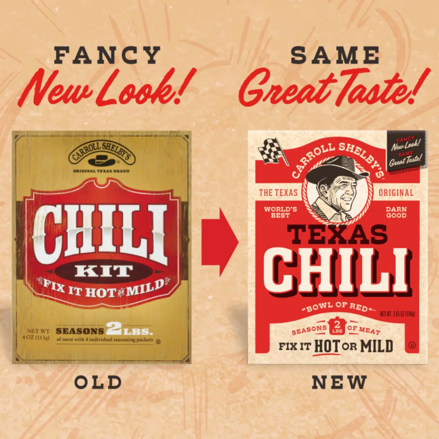 Carroll Shelby's Original Texas Brand Chili Kit 3.65oz Box (Pack of 8)