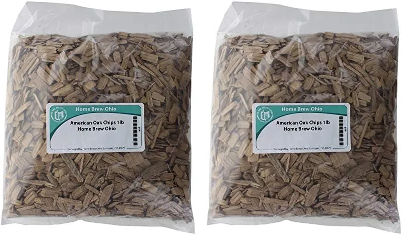 Home Brew Ohio American Medium Toasted Oak Chips, 1 lb. (Pack of 2)