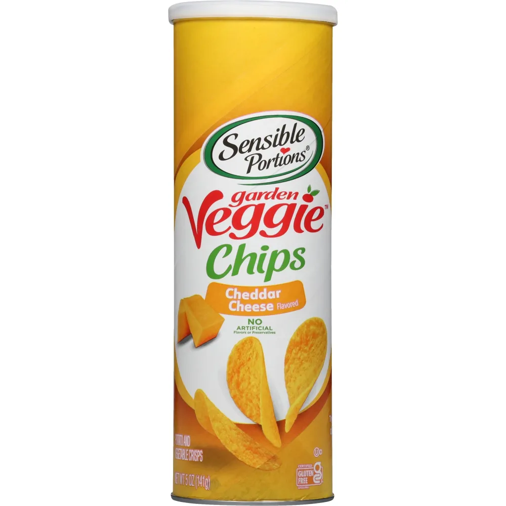 Sensible Portions Stacked Garden Veggie Chips, Cheddar Cheese, 5 oz