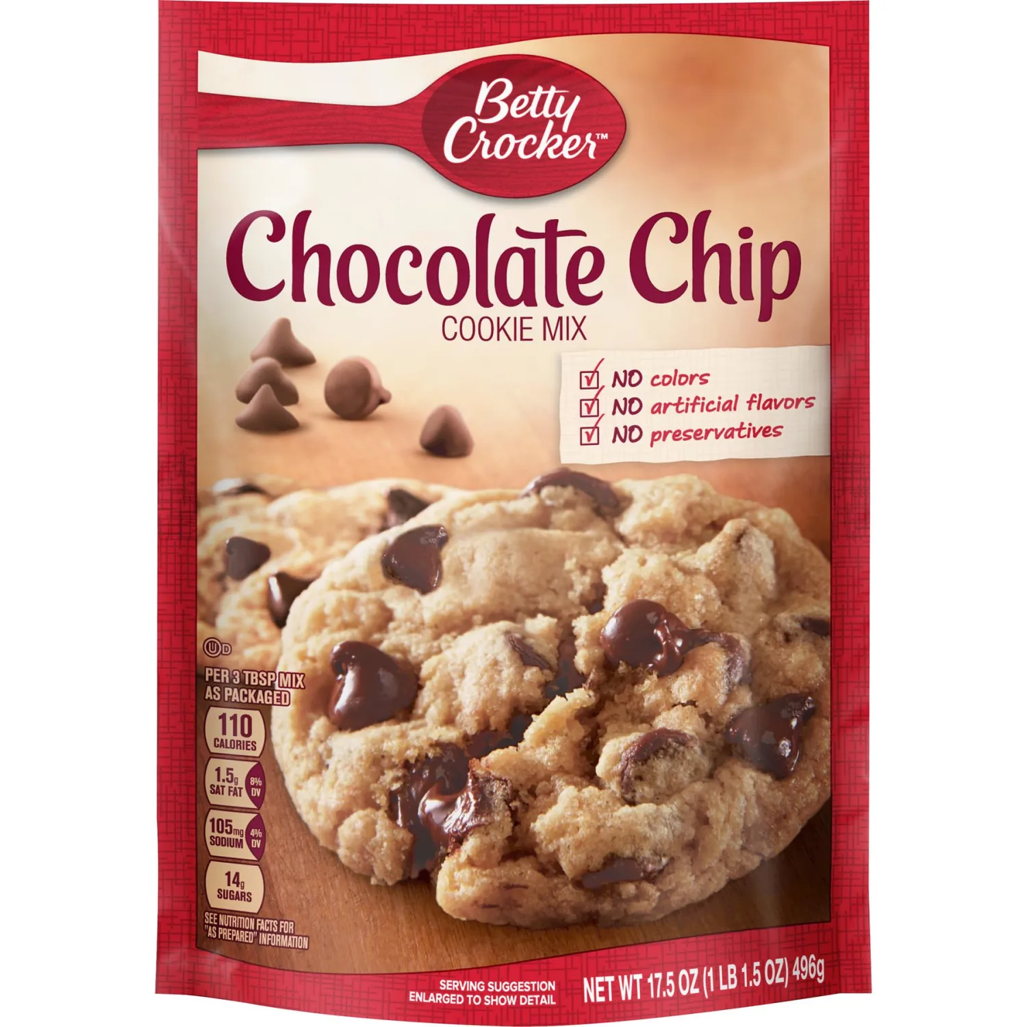 Betty Crocker Chocolate Chip Cookie Mix 17.5 oz (Pack of 3)