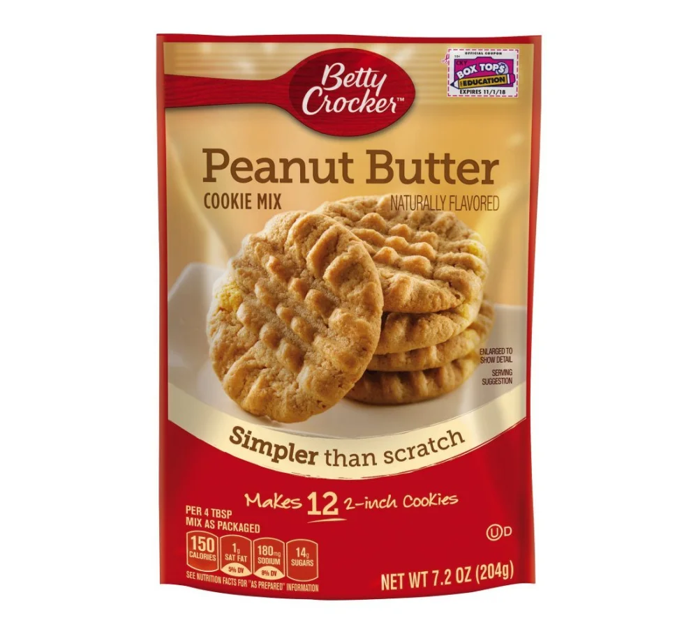 Betty Crocker Peanut Butter Cookie Mix, 7.2 Ounce -- 9 per case.