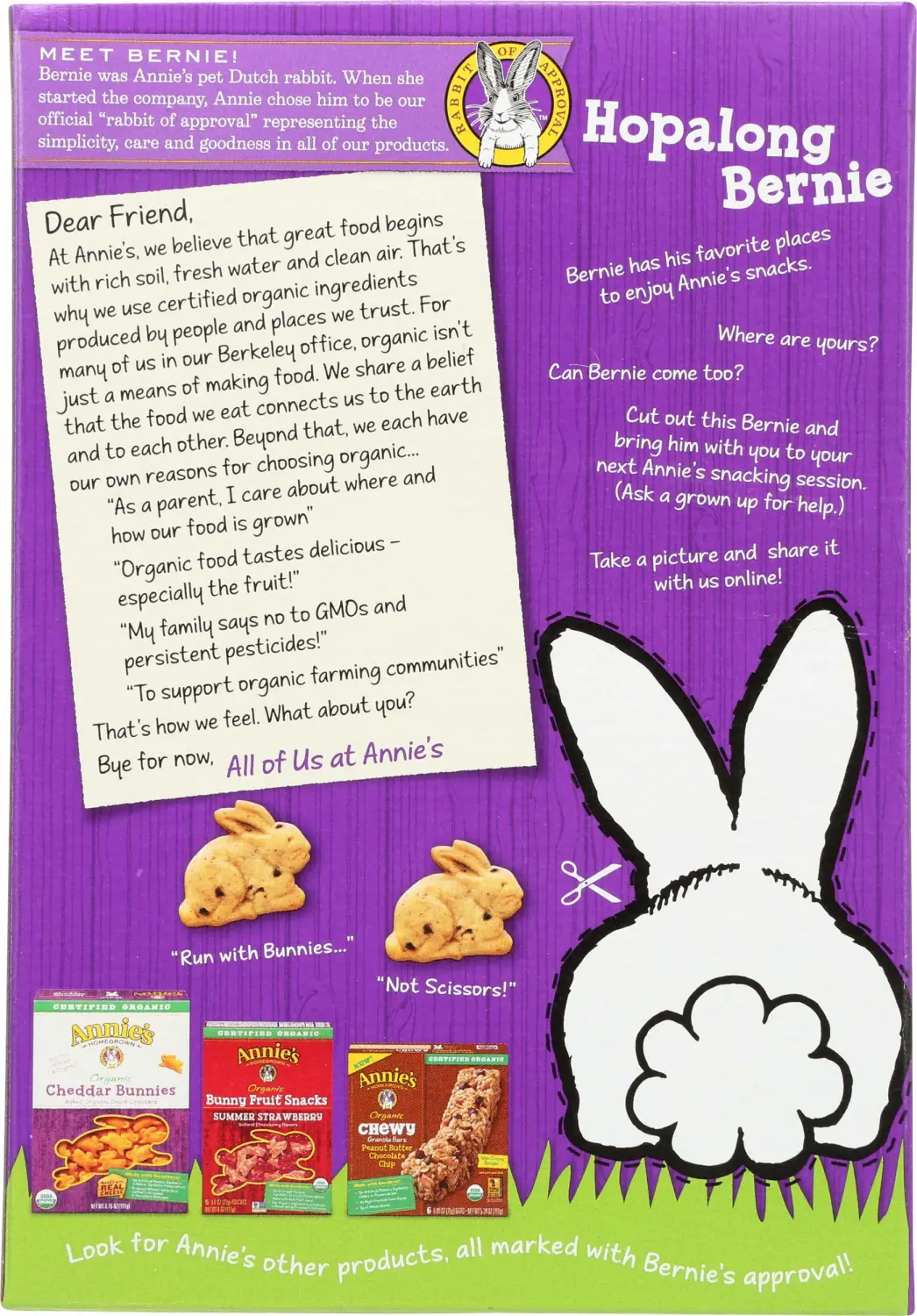 Annie's Homegrown, Chocolate Chip Bunny Grahams, 7.5 oz