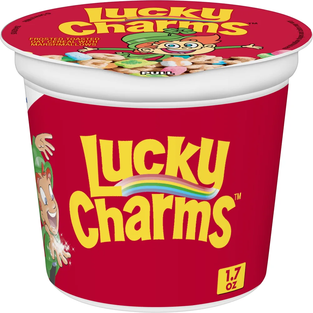 Lucky Charms Gluten Free Cereal with Marshmallows, 1.7 OZ Single Serve Cereal Cup