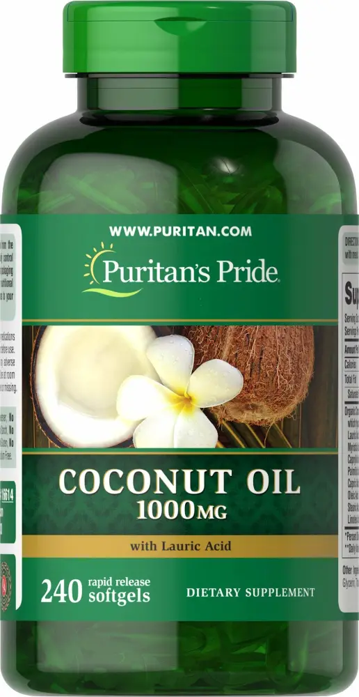 Puritan's Pride Coconut Oil, 1000 mg, 240 Rapid Release Softgels