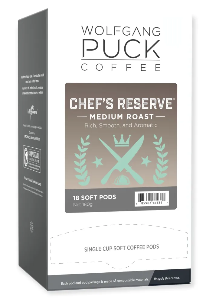 Wolfgang Puck Coffee Soft Pods, Chef's Reserve, 18 count (Pack of 1)