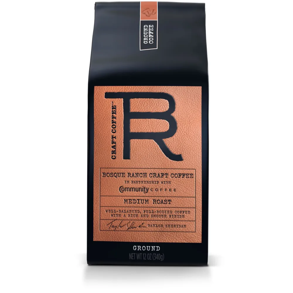 Bosque Ranch Craft Coffee™ From Taylor Sheridan In Partnership With Community Coffee, Medium Roast Ground Coffee, 12 Ounce Bag (Pack of 1)