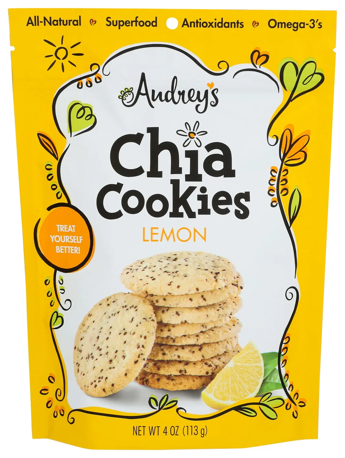 AUDREYS CHIA Chia Lemon Cookies, 4 OZ