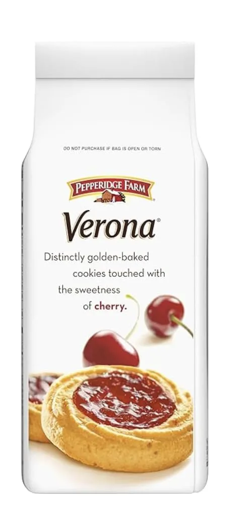 Pepperidges Farms Verona Cherry Thumbprint Cookies, 6.75 oz. Bag w/JS REDHOK DEALZ Sticker