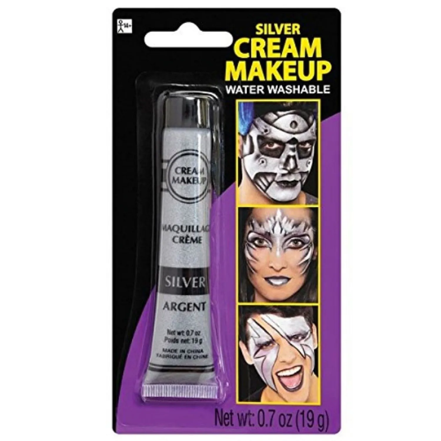 amscan Silver Metallic Cream Make Up - 0.7 Oz, 1 Pc