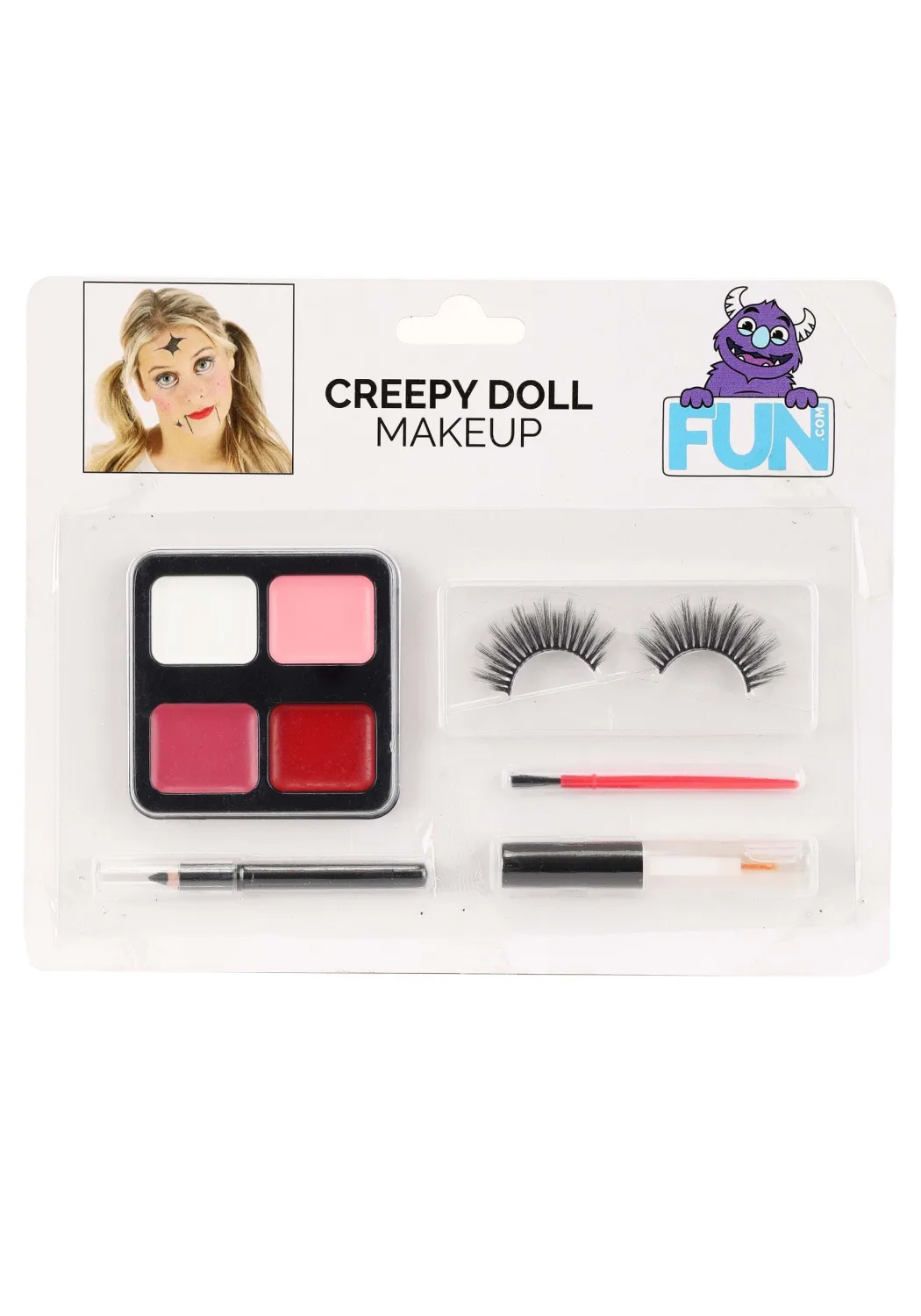 Fun Costumes - Creepy Doll Makeup Costume Kit | Makeup Standard