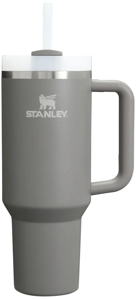 Stanley Quencher H2.0 Tumbler with Handle & Straw 40 oz | Twist On 3-Way Lid | Cupholder Compatible for Travel | Insulated Stainless Steel Cup | BPA-Free | Stone