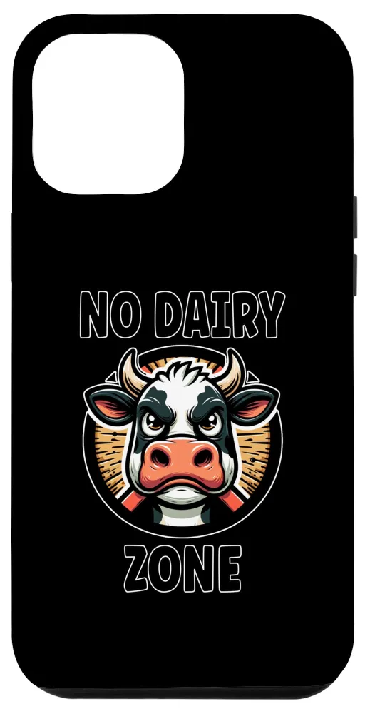 iPhone 15 Plus No Dairy Zone - Funny Milk Free Lactose Intolerant Cow Joke Case