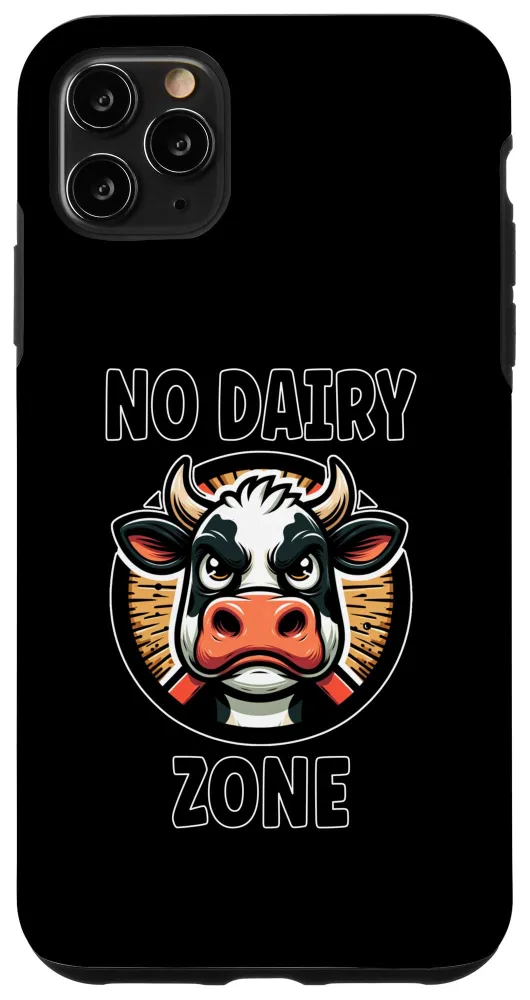 iPhone 11 Pro Max No Dairy Zone - Funny Milk Free Lactose Intolerant Cow Joke Case