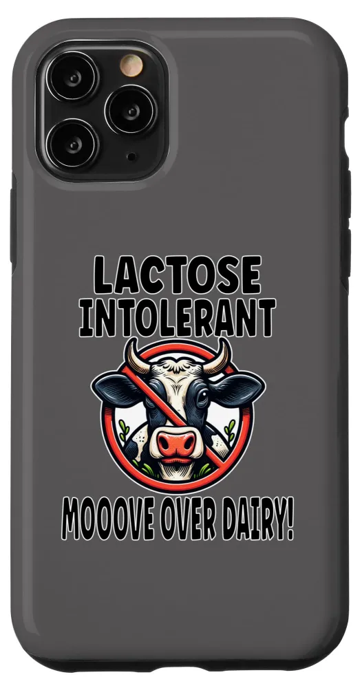 iPhone 11 Pro Lactose Intolerant Allergy Warning Dairy Milk Cheese Free Case