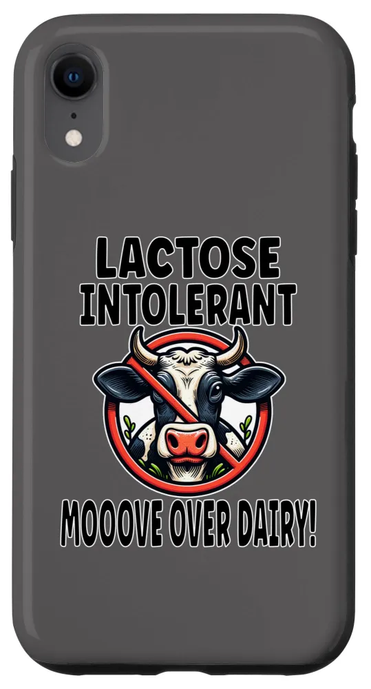 iPhone XR Lactose Intolerant Allergy Warning Dairy Milk Cheese Free Case