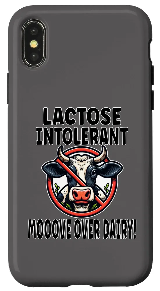 iPhone X/XS Lactose Intolerant Allergy Warning Dairy Milk Cheese Free Case