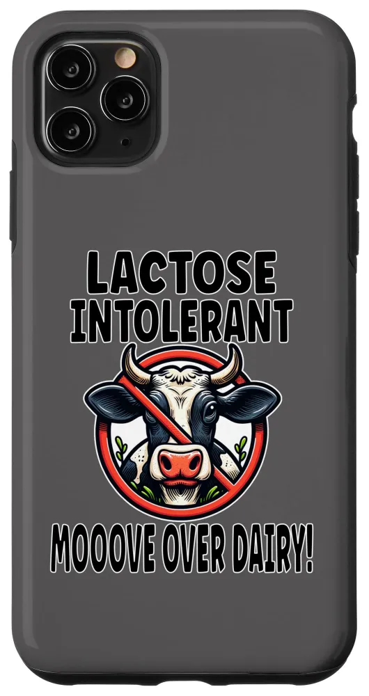 iPhone 11 Pro Max Lactose Intolerant Allergy Warning Dairy Milk Cheese Free Case