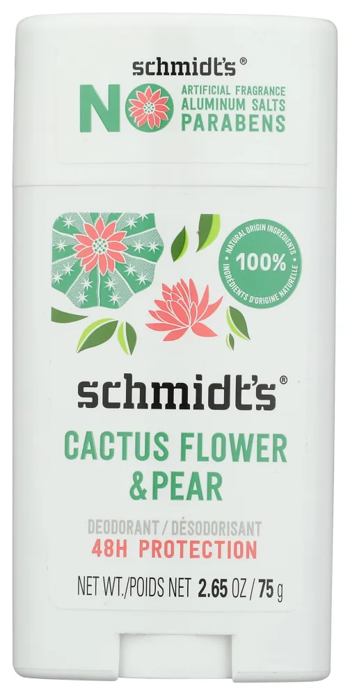 SCHMIDTS DEODORANT Cactus Flower & Pear Deodorant, 2.65 OZ