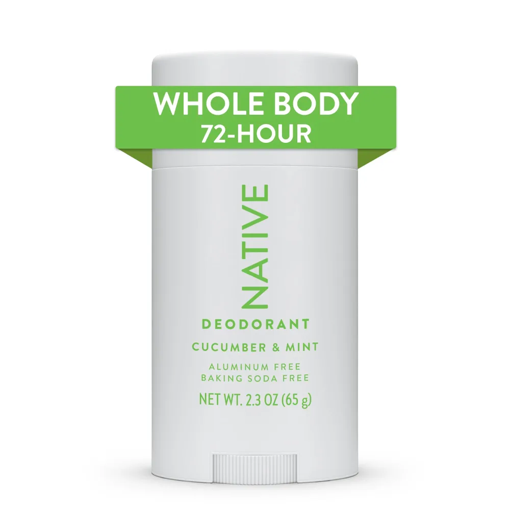 Native Whole Body Deodorant Stick Contains Naturally Derived Ingredients, Deodorant for Men and Women | 72 Hour Odor Protection, Aluminum Free with Coconut Oil and Shea Butter | Cucumber & Mint