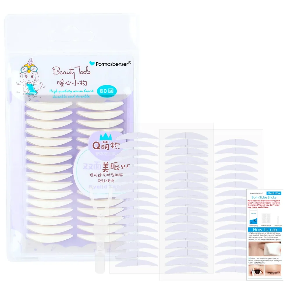 Invisible Large Two-sided Sticky Double Eyelid Tape Stickers, Instant Eyelid Lift Without Surgery, Perfect for Single, Hooded, Droopy, Uneven, Mono-eyelids