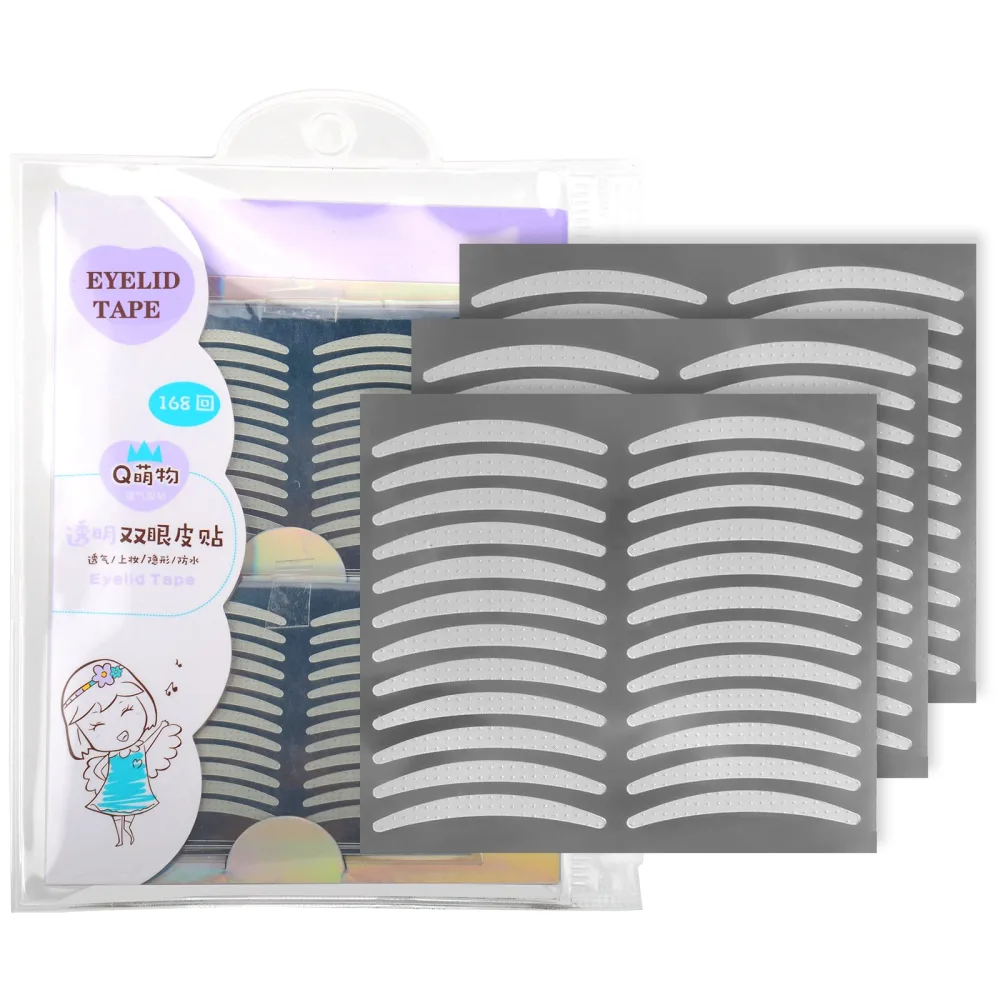 Natural Invisible Single/Double Sides Sticky Eyelid Tapes Stickers, Medical-use Fiber Eyelid Strips, Instant lift Eye Lid Without Surgery, Perfect for Saggy, Hooded, Droopy, Uneven, Mono-eyelids